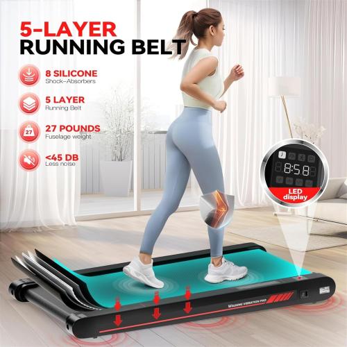 Sperax Walking Treadmill Pad with APP, 3 in 1 Under Desk Treadmill, 400W Low Noise Walking Vibration Pad with Remote Control,Portable Treadmills for Home Office