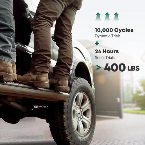 YHTAUTO 3 Inch Running Boards Side Steps Compatible with Nissan Rogue 2014-2020, Rogue Select 2015, Rogue Sport 2017-2020, SUV, Round Stainless Steel Polished Chrome, Cab Side Step Rails