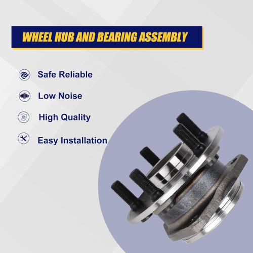 KUSATEC 513325 2pcs Front Wheel Bearing and Hub Assembly Compatible with 2012-2020 for Chrysler 300, Dodge Challenger, 5 Lug Bolts w/ABS