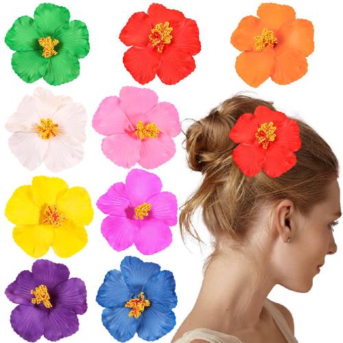9Pcs Hibiscus Flower Hair Clips Hawaiian Beach Hair Accessories‼️missing one‼️
