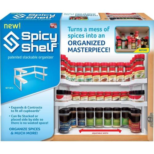 Spicy Shelf Patented Spice Rack and Stackable Organizer