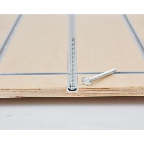 T Track 48 with Wood Screws- Double-Cut Profile Aluminum T-Track with Predrilled Mounting Holes -Woodworking and Clamps-Fine Sandblast Anodized -Silver Color -2 Pack