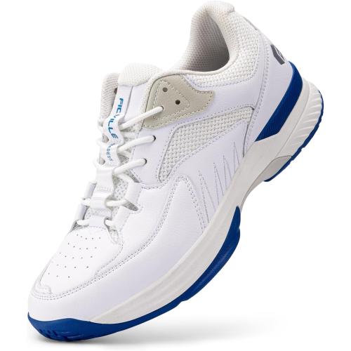 FitVille Men‘s Wide Pickleball Shoes All Court Tennis Shoes with Arch Support for Plantar Fasciitis