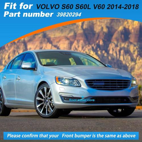 Front Bumper Tow Hook Cover Towing Eye Cap Fit for Volvo S60 S60L V60 2014 2015 2016 2017 2018 39820294 31323839 (Unpainted, Right Passenger Side) Xinpinsai