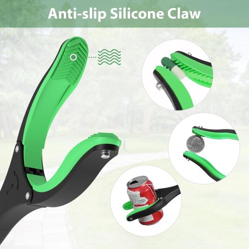 52 Extra Long Grabber Reacher Tool, Foldable Reacher Grabber Pickup Tool with Strong Magnetic & 360° Rotating Anti-Slip Jaw, Extension Trash Picker Upper Grabber for Indoor & Outdoor