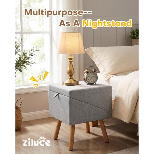 Dog Ramp for Bed & Couch, Dog Stairs 21.06 inches High for Large/Medium/Small Doggie, Foldable 2 in 1 Wooden Pet Steps for Puppy Older and Injured Dogs, Split Ottoman Design, No-Slip Surface