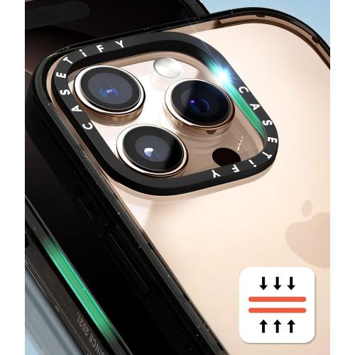 CASETiFY Impact Case for iPhone 16 hf  [Slim / 8.2 ft. 4X Military Grade Drop Protection/Wireless Charging Compatible] - Cheetah Paradise Pink - Clear Black