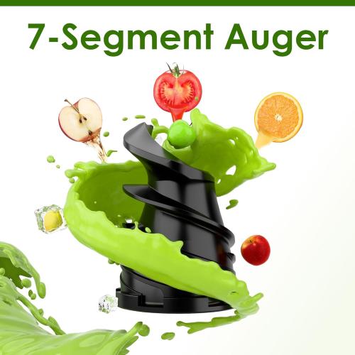 Cold Press Juicer, Touchscreen Juicer Machines with 4.5'' Wide Feed Chute, Stainless Steel Masticating Juicers Easy to Clean, Ergonomic Operational Panel Design, High Juice Yield, Gray