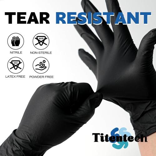 Disposable Nitrile Exam Gloves Black Cooking Gloves Disposable Food Safe 3mil 100PCS/BOX
