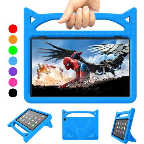 10 inch Tablet case for Kids,Riaour - Light Weight Shock Proof Handle Stand Kids Friendly Case for 10 Tablet.(13th/11th Generation, 2023/2021 Release)(Incompatible with iPad Samsung).(Blue)
