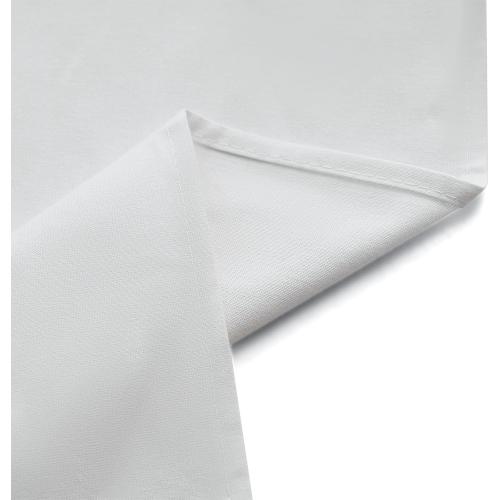 YISURE 100% Cotton Shower Curtains White, Luxury Fabric Curtain for Bathroom or Hotel, 72x72