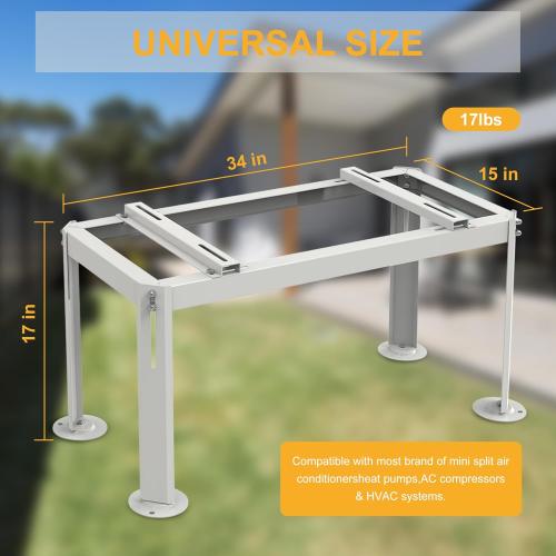 Mini Split Stand, Heavy Duty Ground Stand for 9,000-12,000 BTU Ductless Mini Split Mounting Stand 400LBS Load Capacity Anti-vibration AC Stand
