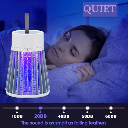 YOOYHHOME Mosquito Zapper, Rechargeable Bug Zapper with Safety Grid for Home and Camping, USB Charging Cordless Design, Purple Light Insect Killer for Indoor Outdoor Patio