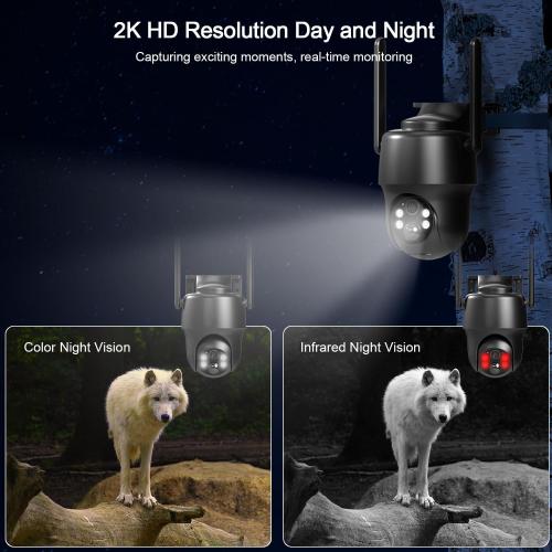 ANRAN 4G LTE Cellular Solar Security Camera Wireless Outdoor,No WiFi 3MP Solar Powered 2K Camera,Color Night Vision,360° Live View,PIR Motion Sensor,2 Way Talk,Black‼️good condition‼️