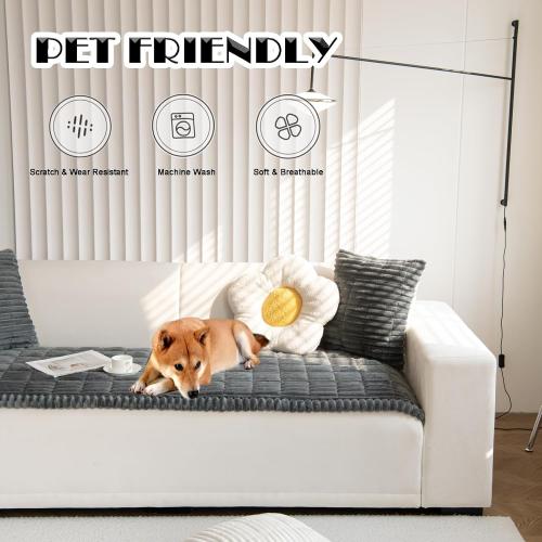 Pet Couch Cover Dogs Washable Non-Slip Couch Protector Pet Friendly Dog Mat for Couches and Sofas