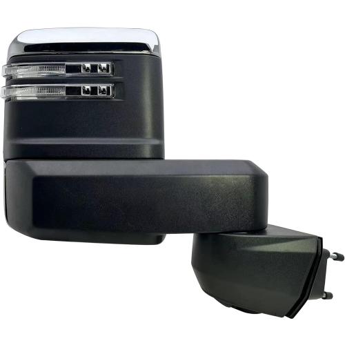 Passenger Right Side Door Towing Mirror Power and Heated with Signal Light and BLIS Chrome Back Cover For Chevrolet Silverado GMC Sierra 2500HD 3500HD from 2019 to 2024