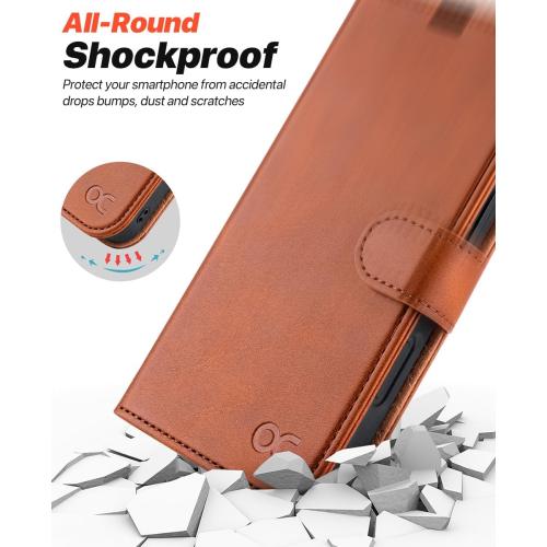 OCASE for iPhone 16 Pro Max Case Detachable Wallet Case with Card Holder, 2 in 1 Pu Leather Flip Folio with RFID Blocking Stand Wrist Strap Shockproof Phone Cover 6.9 Inch 2024, Brown