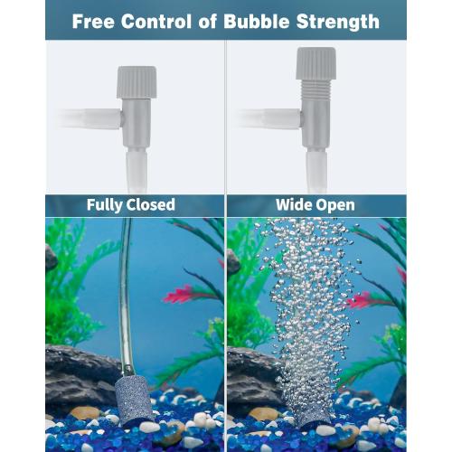 Pawfly Aquarium Air Control Valves Single Way Plastic Air Regulators for Aquarium Air Pump Fish Tank Air Flow Control Valves for 3/16 ID Airline Tubing Adjustable Hose Connectors, 20 Pack