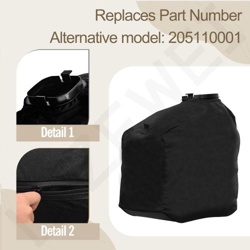 205110001 Leaf Vaccum Vac Attack Bag for Ryobi 40V Cordless Leaf vacuum, Fits RY40405 RY40405VNM