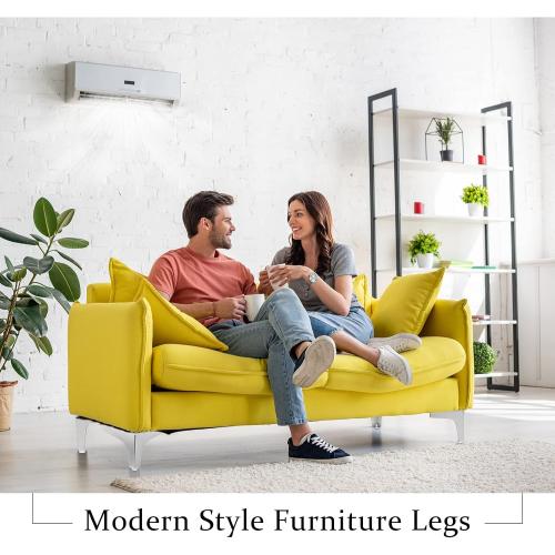 Chumia 12 Pieces 4 Inch Metal Triangle Furniture Legs Modern Style Dresser Sofa Feet DIY Replacement Legs for Chairs Table Cabinet Cupboard Sofa Couch Ottoman(Silver)