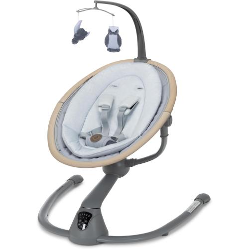 Maxi-Cosi Cassia Smart Baby Swing for Infants, Portable, Foldable Infant Swing with Music, 360 Rotation, 5 Speeds, 12 Melodies, EcoCare Fabric, Auto Motion Sensor, 2 Reclines, Classic Slate MAY HAVE MISSING ACCESSORIES PIECES