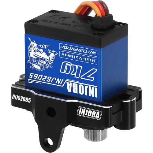 INJORA 7KG Servo INJS2065 with Mount and Servo Horn for TRX4M TRX4MT 1/18 RC Crawler Upgrade Parts, High Torque Waterproof