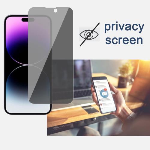 Ailun 2Pack Privacy Screen Protector Compatible for iPhone 14 Pro Max [6.7 inch]   2 Pack Camera Lens Protector, Anti Spy Private Tempered Glass Film, Case Friendly, [9H Hardness] - HD
