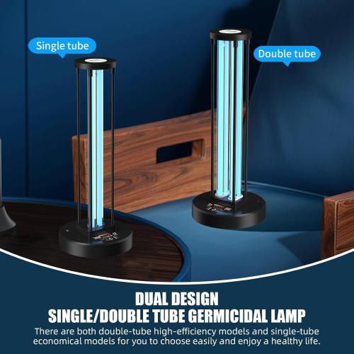 UNTESTED -Ultraviolet Germicidal Lamp, 72w UV Ozone Light for Whole Room, 99.99% Sanitization Rate, Three-Step Timing Remote Control, Blue Light,for Home/Office/School