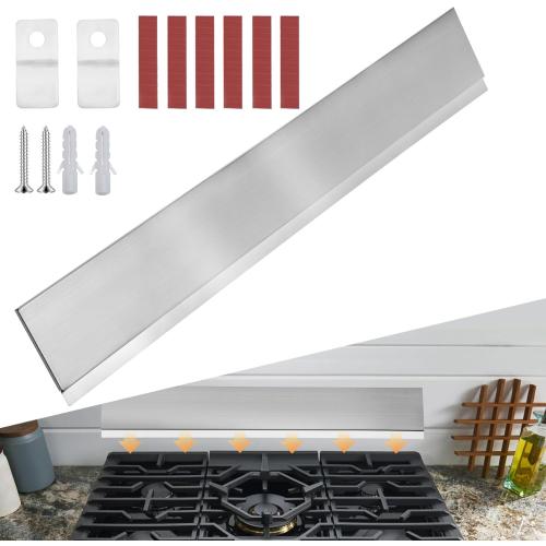 11NBBKGDDS Universal Front Control Freestanding Range Stainless Backguard with 29.75 W×4.75 T×0.25 D Compatible with all brands of 30 Backsplash & Stove,Include Frigidaire Whirlp
