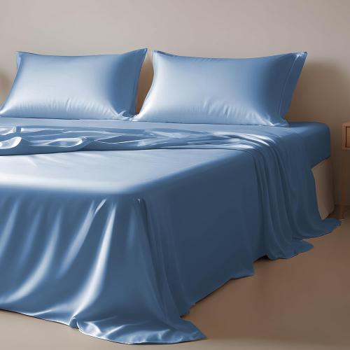 Size King Color Blue  Austrian Eucalyptus Tencel King Sheets Set-Premium Lyocell Cooling Super Breathable Silk Soft Deep Pocket 16 Sheets, Anti Pilling 4Pc Bed Sheets Set (King, Bahamas Blue)