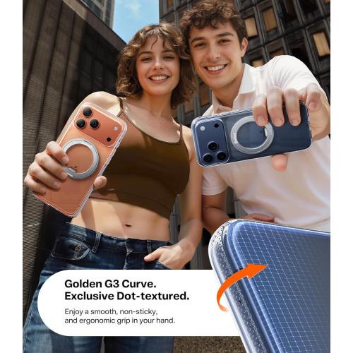 TORRAS 360 Magnetic Stand for iPhone 17 Pro Max Case, [Fit for MagSafe] [4X Military-Grade Protection] Slim Case for iPhone 17 Pro Max 6.9 2025, Clear, Ostand O3 Fitness Series