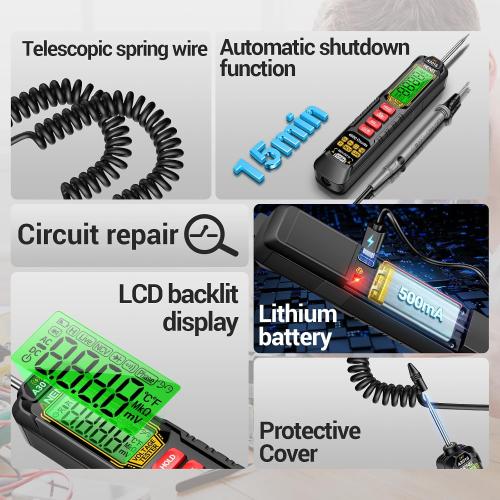 ANENG 0.5V-600V Multimeter, AC/DC Automotive Test Light, Circuit Tester Pen