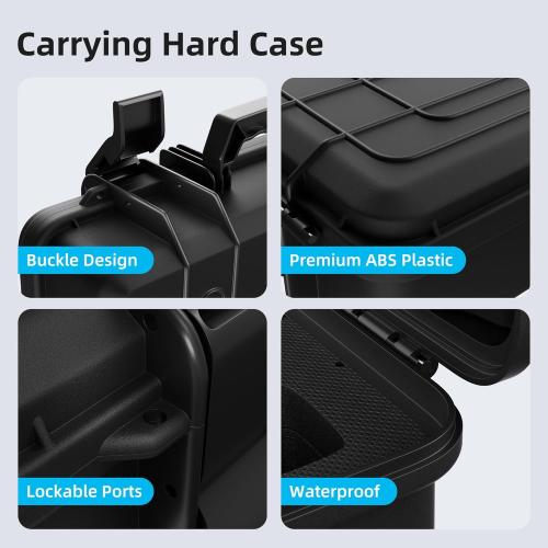 EAZUSE Starlink Mini Case, Hard Travel Case for Mini Starlink with Molded Foam for Dish, Power Supply, Cable & Ethernet Cable, Kickstand, Pipe Adapter Waterproof Bag