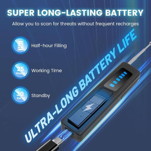 Hidden Camera Detectors, GPS Tracker Detector, Wireless Signal Scanner for, Mini Camera Detector, Suitable for Cars, Travel, Hotels, Office and Home