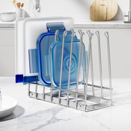 Bag Drying Rack Organizer, Metal Stand for Reusable Ziplock & Silicone Storage Bags, Rustproof Kitchen Dryer，Silver