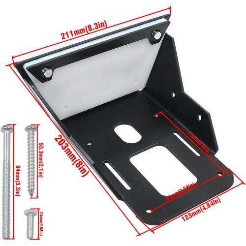 Transom Motor Mount for Kayak/Bracket,Trolling Motor Transom Mount, Trolling Motor Transom Motor Mount ,3.75 x 4.75 Bolt Pattern (Black)