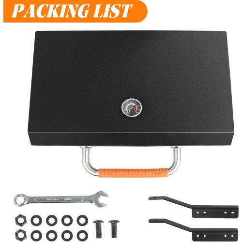 Hinged Lid for Blackstone 28 inch Griddle, Hood Hard Cover Hinged Lid with Thermometer for Blackstone 28 Grill Griddle Lid 1517 1853 1605 1856 Replacement Parts Tabletop Accessories