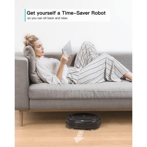 Lefant Vacuum and Mop Combo, WiFi/App/Alexa Control, 2000Pa Strong Suction 2 in 1 Mopping Robotic Vacuum Cleaner, Self-Charging, No Tangling, Slim, Ideal for Hard Floor, Pet Hair, Carpet M210B