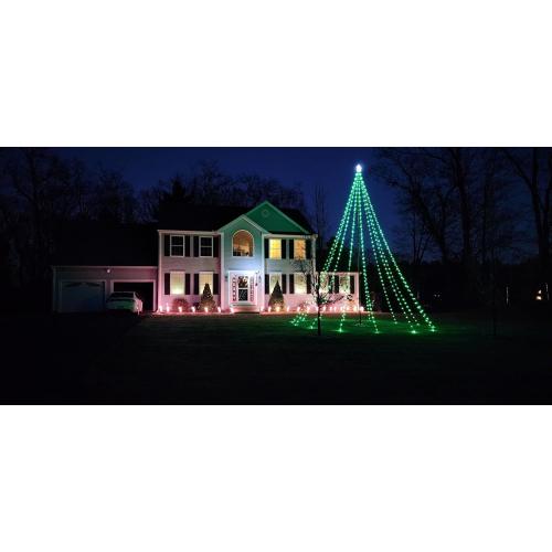 Service First Dreamlight V4 Flagpole Christmas Tree LED Light Kit for use with 20FT to 30FT flagpoles