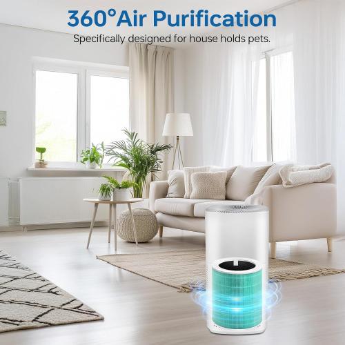 Set of 2 Core 600S Replacement Filter Compatible With Levoit Core 600s, 3-In-1 High-Efficiency Filter And Activated Carbon Filter, Part#Core 600S-Rf for Home Dust/Smoke Odors/Pet Dander Removing, 2Pack, Green