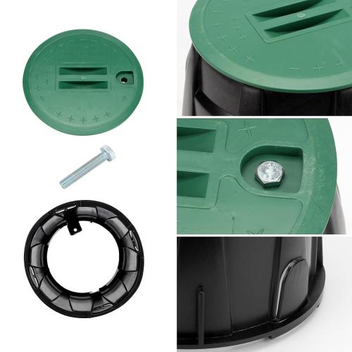 6Pcs Electrical Splice Box, 6''Underground Electrical Junction Box | 6'' Diameter Sprinkler Valve Boxes for Garden Farm, Inground Electrical Box for Outdoor Electrical Wiring Splices