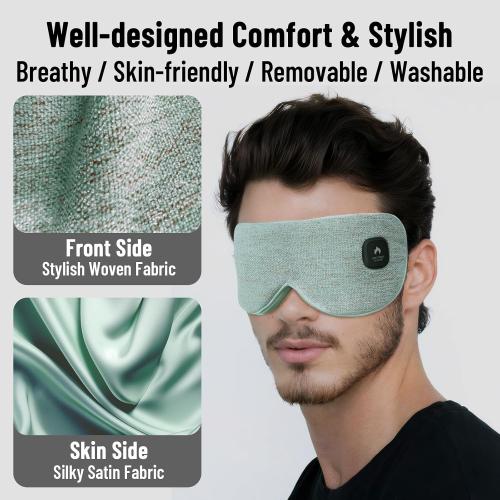 Blue and Grey Cordless Heated Eye Mask for Dry Eyes, Eye Mask for Dry Eyes, Washable Eye Heating Pad, Electric Warm Eye Compress, Gifts for Women Men (Blue Grey)