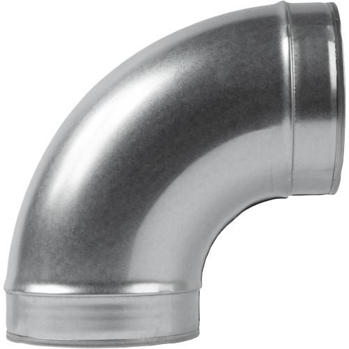 6 Inch 90˚ Degree Galvanized Steel Duct Elbow - Pressed Industrial Connector Bend - Ventilation Pipe Fitting - Dryer, Exhaust, Extractor Hood Air Inlet, Outlet Pipe Joint