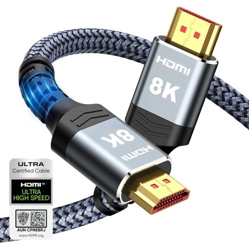 Highwings 8K@60 HDMI Cable 10FT/3M, Certified 48Gbps 2.1 Ultra High Speed