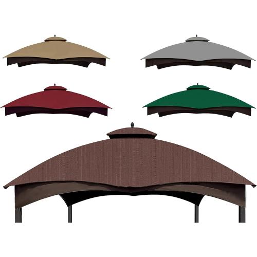 Color Brown SCOCANOPY Brown Ripstop Replacement Top for Lowe's Allen Roth 10X12 Gazebo Model #GF-12S004B-1/ GF-12S004BTO