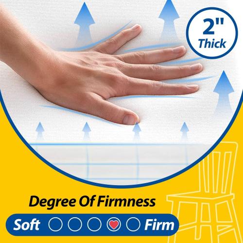 AAAAAcessories D-Shaped Chair Cushions, 2 Thick Dining Chair Pads with Ties and Removable, Machine-Washable Cover, 17 x 16, Set of 6, Oatmeal Beige