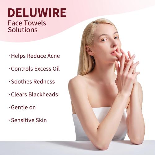 New box damaged 80x10 Face Towels Disposable-80Ct, Face Towelettes for Sensitive Skin, Clean Facial Wipes for Makeup Removing, Facial Cleansing, Travel, Dry Wipes Face Cloths