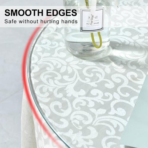 36 Tempered Glass Table Top Round Transparent Table Surface 1/4'' Thick Pencil Polished Edge Multipurpose for Dining, Coffee, Restaurant and End Table (36 inch)