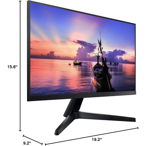 Black SAMSUNG 22 T350 Series FHD 1080p Computer Monitor, 75Hz, IPS Panel, HDMI, VGA (D-Sub), 3-Sided Border-Less, FreeSync, LF22T350FHNXZA