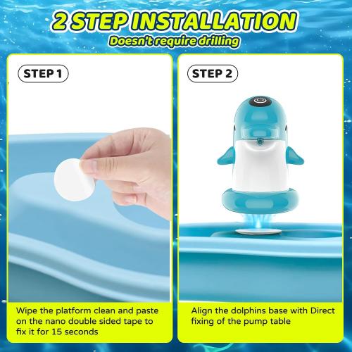 Dolphins Water Table Pump, Cordless Rechargeable Pump for Water Tables